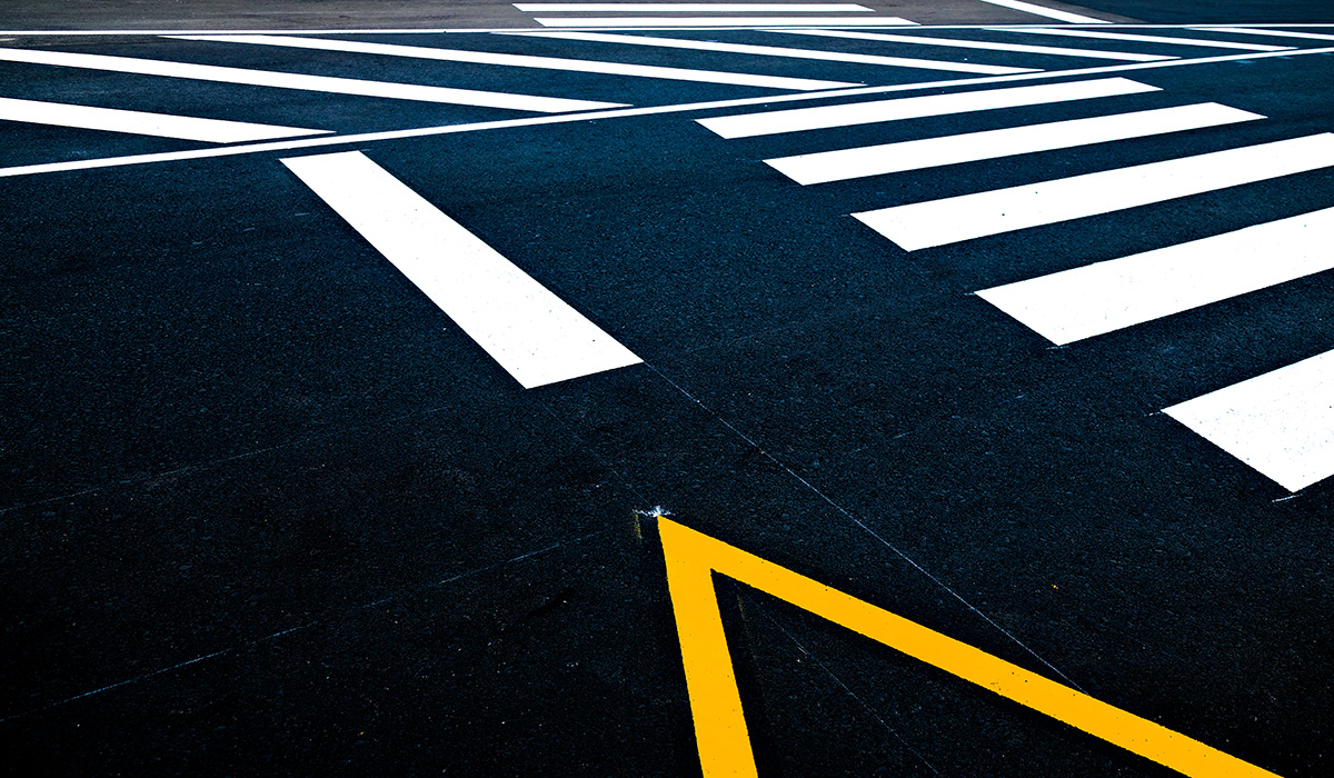 A,Zebra,Crossing,And,A,Parking,Lot,Signage,On,A